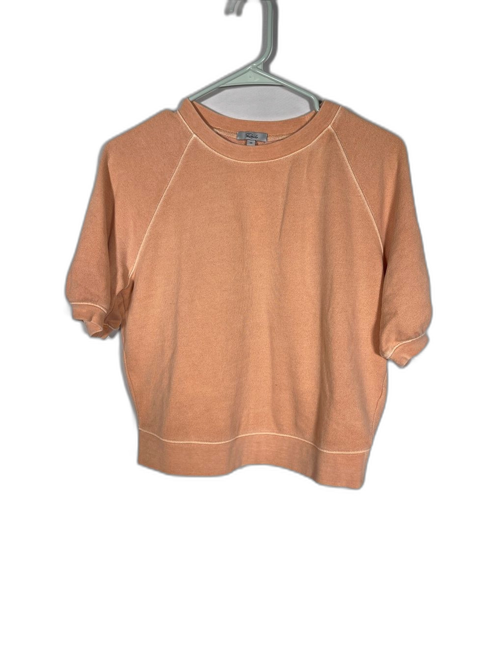 RAILS WOMENS ORANGE PEACH SHORT SLEEVE SWEATSHIRT BLOUSE XS
